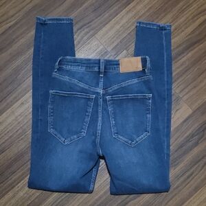 Zara High Rise Blue Denim Skinny Jeans Size 4
